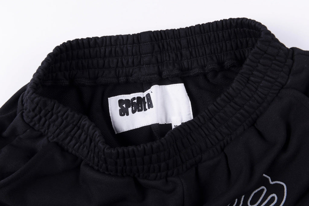Sp5der OG Logo Sweat Shorts Black